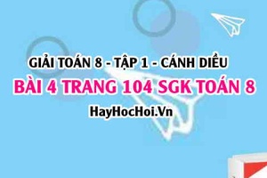 Giải bài 4 trang 104 Toán 8 Tập 1 SGK Cánh Diều
